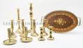 Three Pairs of Brass Candlesticks