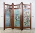 A Three Panel Folding Screen