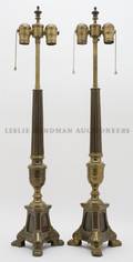 A Pair of Continental Brass Pricket Sticks