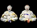 PAIR OF DRESDEN PORCELAIN CHINOISERIE NODDERS