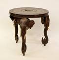 Carved Teak Elephant Table