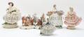 A Collection of Five Porcelain Lace Figurines