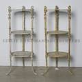 A Pair of Cast Metal Three Tier Stands