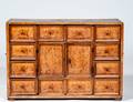 CONTINENTAL ARCHITECTURAL MARQUETRY TABLE TOP CABINET