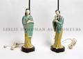 A Pair of Asian Polychrome Figures