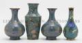 A Collection of Four Chinese Cloisonne Vases