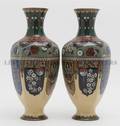 A Pair of Chinese Cloisonne Vases