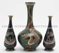 Three Japanese Cloisonne Vases