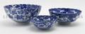A Group of Eight Asian Blue and White Porcelain Bowls
