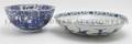 A Group of Two Asian Blue and White Porcelain Articles