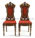A Pair of Victorian Walnut Side Chairs
