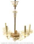 A Venetian Glass FiveLight Chandelier