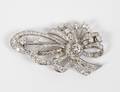 PLATINUM AND DIAMOND PENDANTBROOCH