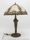An American Slag Glass Lamp