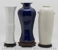 A Group of Three Polychrome Vases