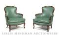 A Pair of Louis XVI Style Bergeres