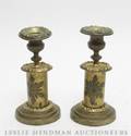 A Pair of Neoclassical Bronze Candlesticks