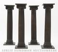 A Group of Four Carved Wood Columns of Reeded Form