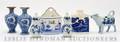 A Collection of Blue and White Decorated Articles