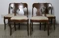 A Set of Four Victorian Walnut Side Chairs