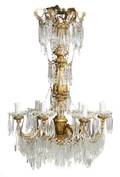 A Continental Giltwood SixLight Chandelier