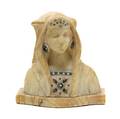 An Italian Alabaster and Micromosaic Inset Bust