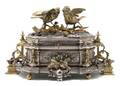 A Silvered and Gilt Metal Table Casket After Moigniez