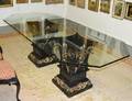 GLASS TOP DINING TABLE