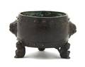 A Chinese Drum Form Bronze Censer