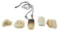 A Group of Five Chinese Carved Jade Toggles