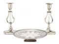 A Pair of Silverplate Candlesticks