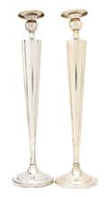A Pair of American Sterling Silver Candlesticks