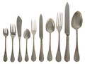 A French Silverplate Partial Flatware Service Christofle