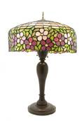 An American Leaded Glass Lamp attributed to Handel