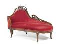 An Art Nouveau Mahogany Fainting Couch