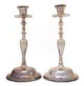 A Pair of Mexican Sterling Silver Candlesticks