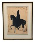A Silhouette of a Lady Upon a Horse Aug Edouart