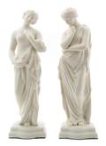 A Pair of Belleek Figures