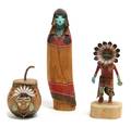 Two Hopi Carved Cottonwood Root Kachinas