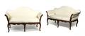 A Pair of French Fruitwood Settees