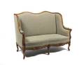 A French Provincial Style Wingback Settee