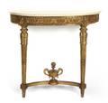 A Louis XVI Style Giltwood Console Table