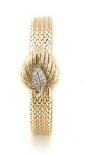 A 14 Karat Yellow Gold Diamond Watch Wittnauer
