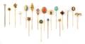 A Group of Nineteen Stick Pins