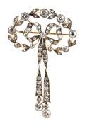 A Gold Backed Silver and Diamond Brooch Circa 1890