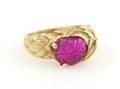 An 18 Karat Yellow Gold and Carved Ruby Ring Cartier Circa 1945