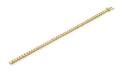 A 14 Karat Yellow Gold and Diamond Line Bracelet