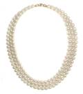 A 14 Karat Yellow Gold Cultured Pearl Pink Sapphire and Diamond Necklace