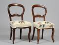PAIR OF VICTORIAN HOOP BACK CHAIRS
