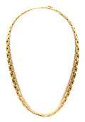 A 14 Karat Yellow Gold Bar Link Necklace Chiampesan